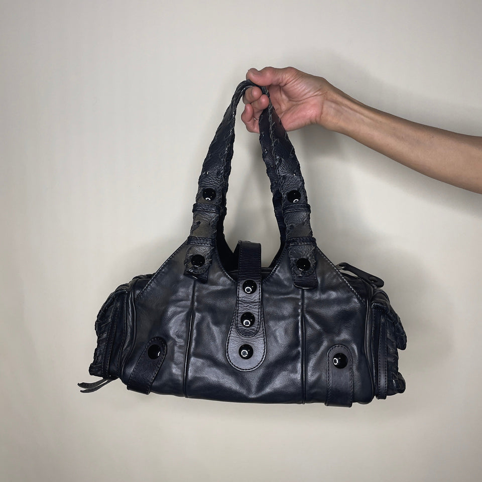 Pre-owned CHLOÉ oil slick silverado bag