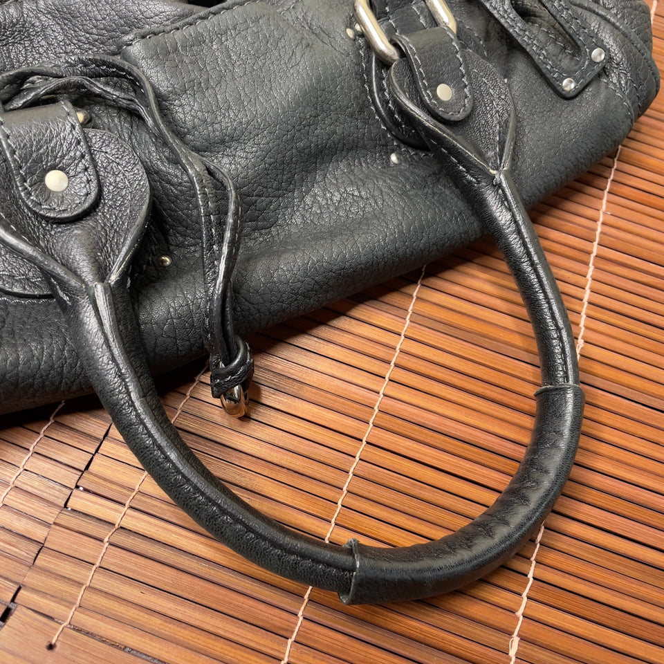 Pre-owned CHLOÉ 2008 lambskin paddington with lucite x metal padlock