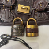 Pre-owned CHLOÉ 2011 brown paddington bag Swarovski