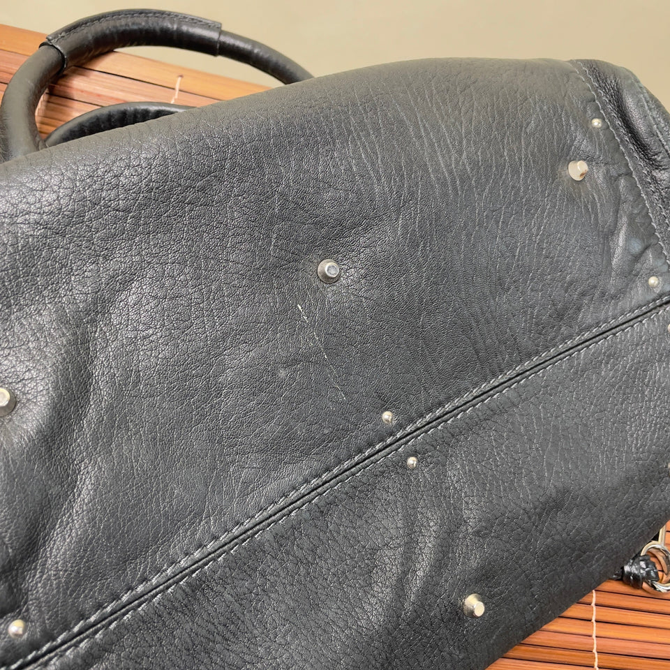 Pre-owned CHLOÉ 2008 lambskin paddington with lucite x metal padlock