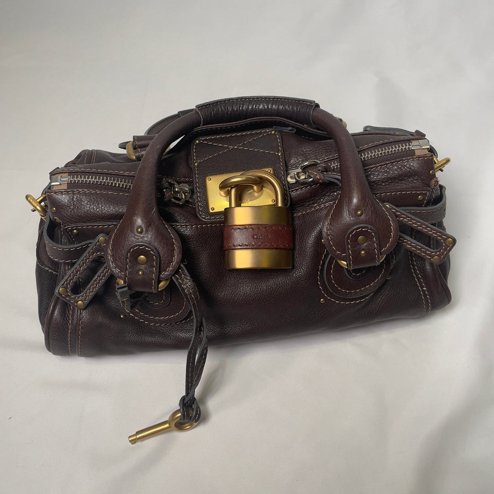 Pre-owned CHLOÉ 2011 brown paddington bag Swarovski