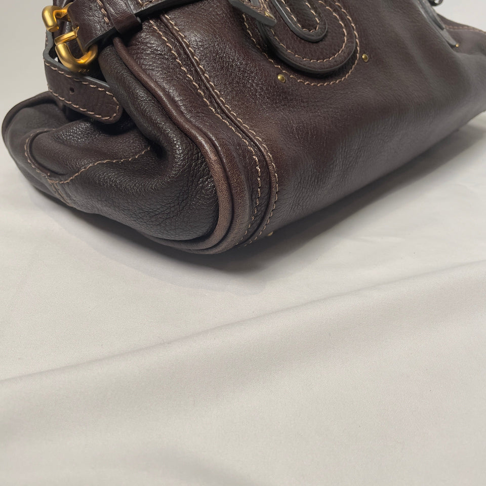 Pre-owned CHLOÉ 2011 brown paddington bag Swarovski