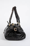 Pre-owned 2000s Chloe Black Patent Leather Paddington Shoulder Bag