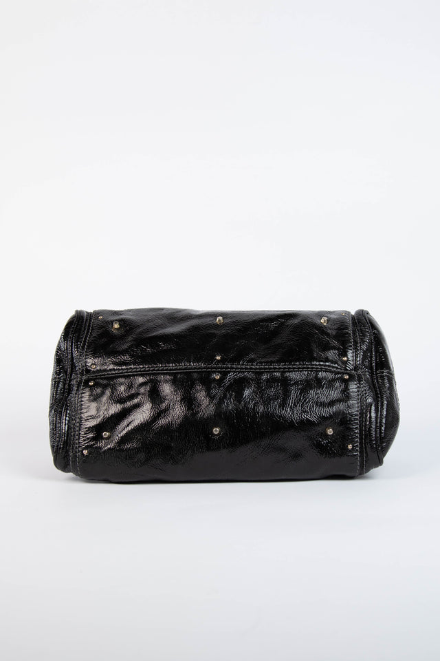 Pre-owned 2000s Chloe Black Patent Leather Paddington Shoulder Bag