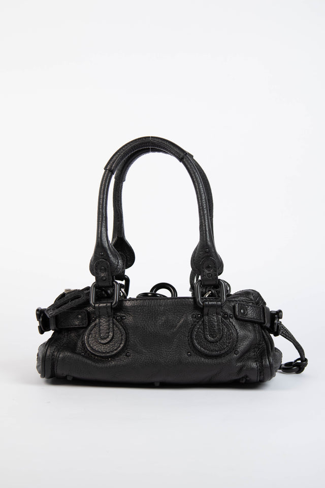 Pre-owned RARE 2000s Chloe Black Leather Paddington Small Shoulder Bag