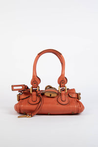 Pre-owned 2000s Chloe Burnt Orange Leather Paddington Small Shoulder Bag