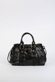Pre-owned 2000s Miu Miu Black Vitello Shoulder Bag