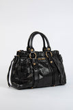 Pre-owned 2000s Miu Miu Black Vitello Shoulder Bag