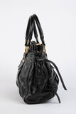 Pre-owned 2000s Miu Miu Black Vitello Shoulder Bag