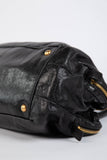 Pre-owned 2000s Miu Miu Black Leather Shoulder Bag