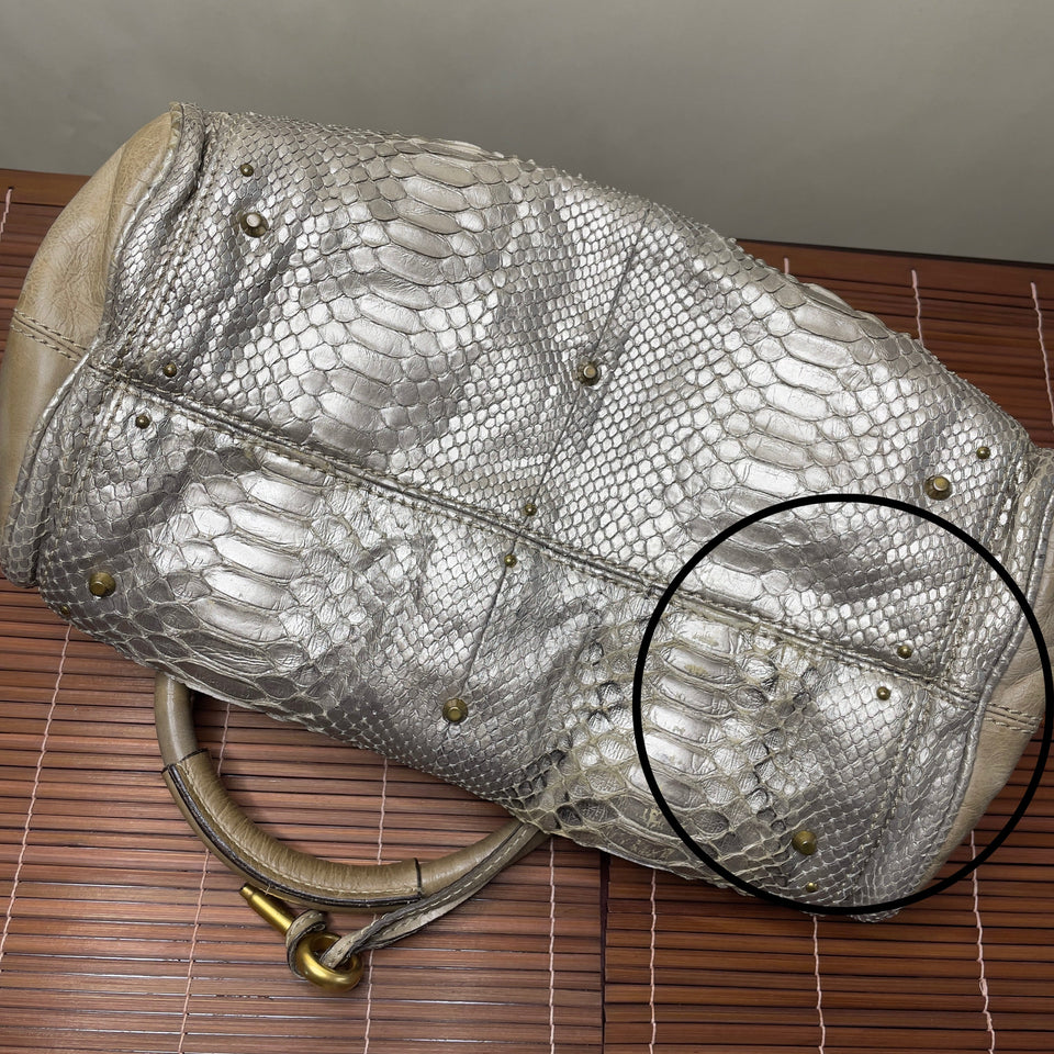 Pre-owned CHLOÉ 2008 limited editon python paddington bag