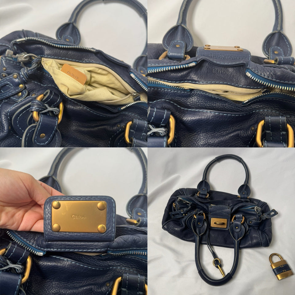 Pre-owned CHLOÉ 2005 navy paddington