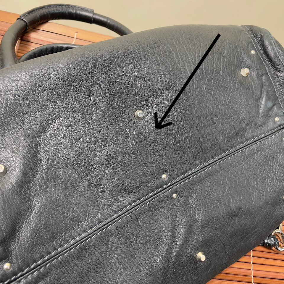 Pre-owned CHLOÉ 2008 lambskin paddington with lucite x metal padlock