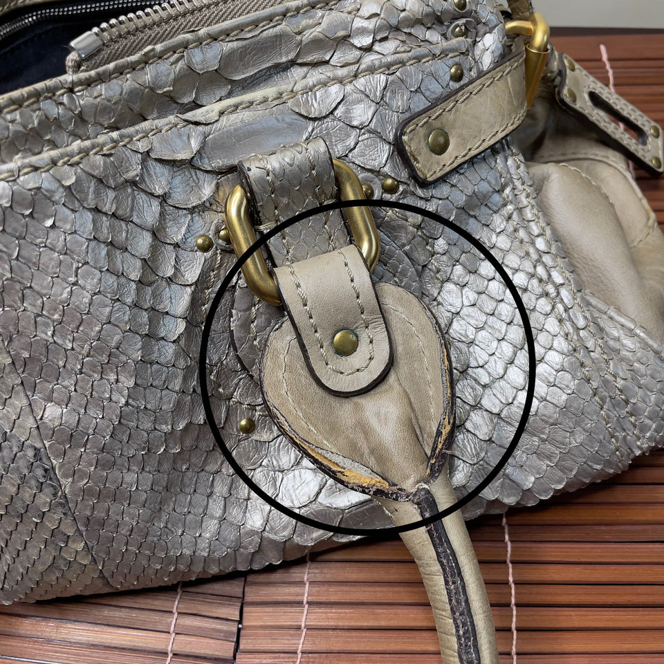 Pre-owned CHLOÉ 2008 limited editon python paddington bag