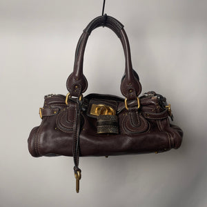 Pre-owned CHLOÉ 2011 brown paddington bag Swarovski