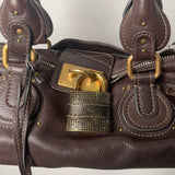 Pre-owned CHLOÉ 2011 brown paddington bag Swarovski