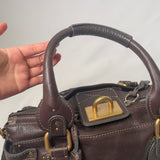 Pre-owned CHLOÉ 2011 brown paddington bag Swarovski