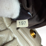 Pre-owned Miu Miu handbag Vitello Lux with shoulder strap made of beige leather