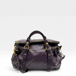 Miu Miu handbag Vitello Satchel purple