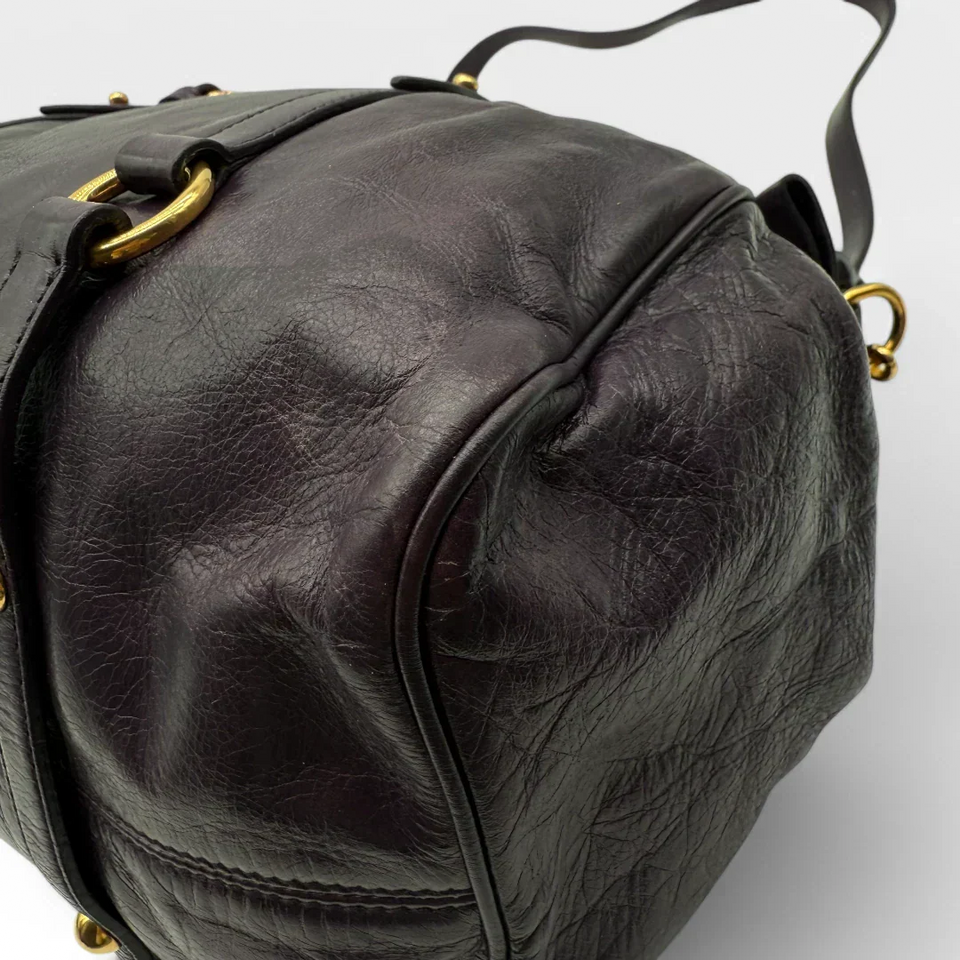 Miu Miu handbag Vitello Satchel purple