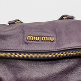 Miu Miu handbag Vitello Satchel purple