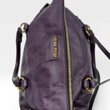 Miu Miu handbag Vitello Satchel purple