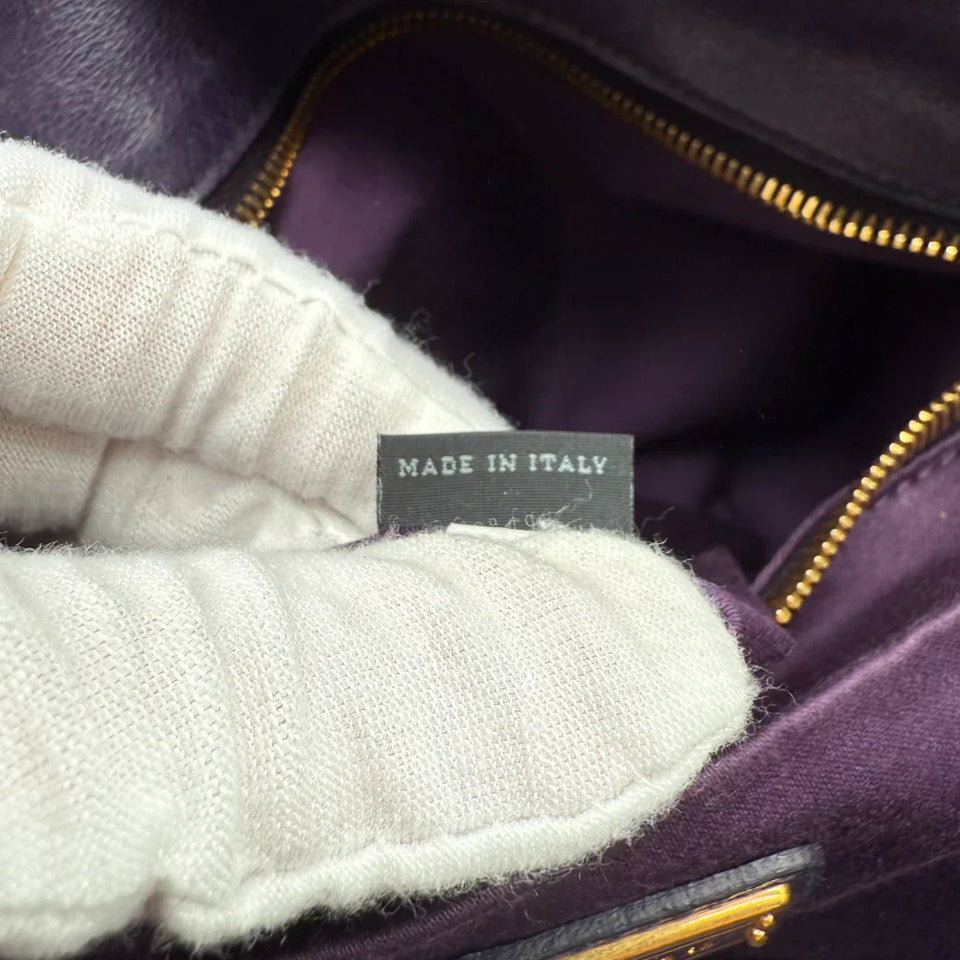 Miu Miu handbag Vitello Satchel purple