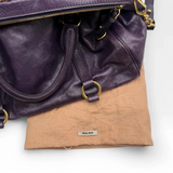 Miu Miu handbag Vitello Satchel purple