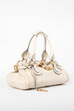 Pre-owned 2000s Chloe Cream Leather Paddington Shoulder Bag