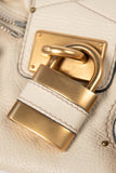 Pre-owned 2000s Chloe Cream Leather Paddington Shoulder Bag