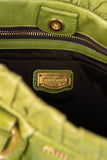 Pre-owned 2000s Miu Miu Green Vitello Shoulder Bag