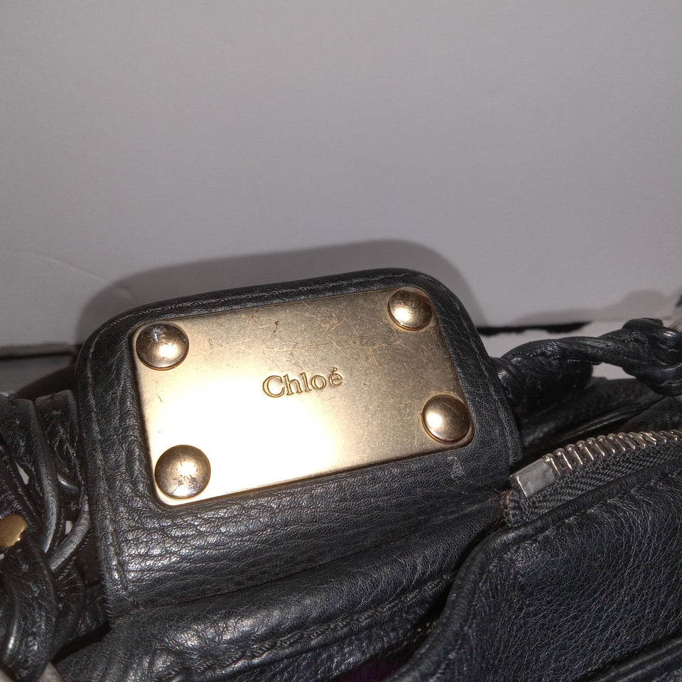 Pre-owned Chloe Handbag Paddington Black with Padlock