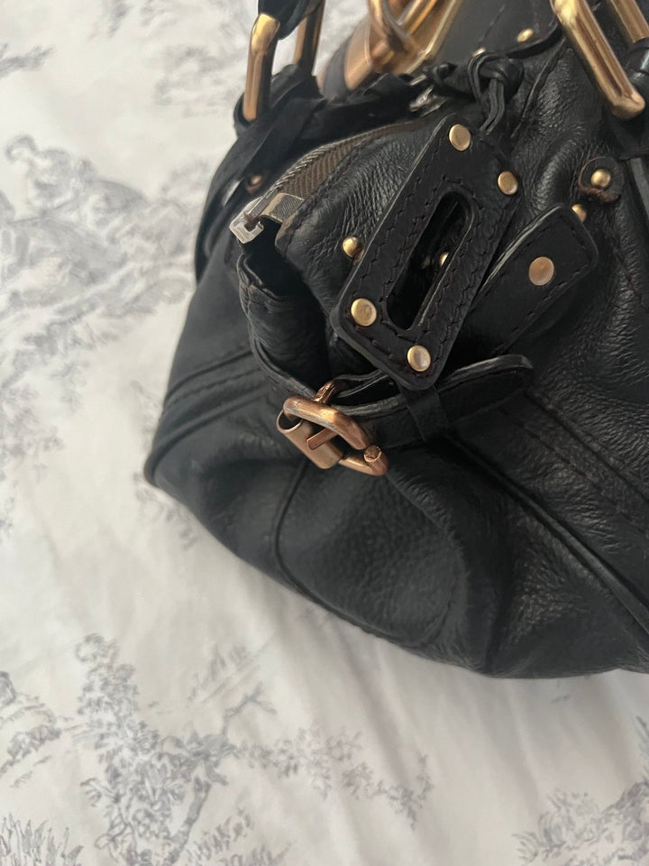 Pre-owned Black Chloé Paddington Bag – Gold Hardware