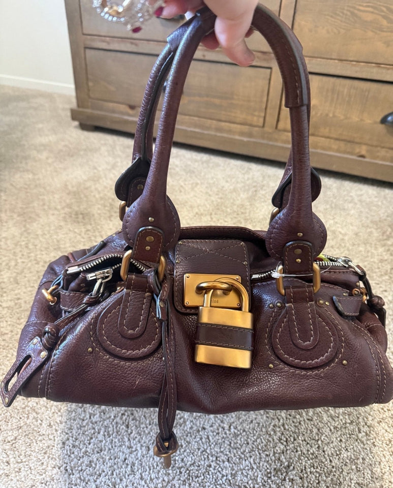 Pre-owned Chloe paddington brown handbag