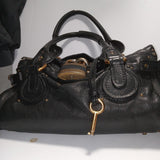 Pre-owned Chloe Handbag Paddington Black with Padlock