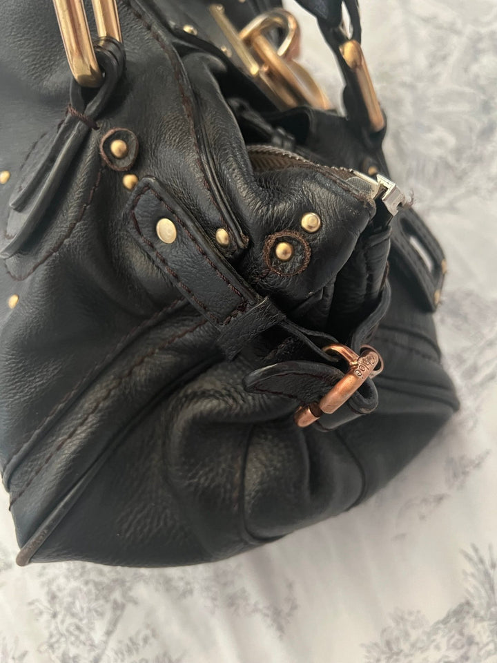 Pre-owned Black Chloé Paddington Bag – Gold Hardware