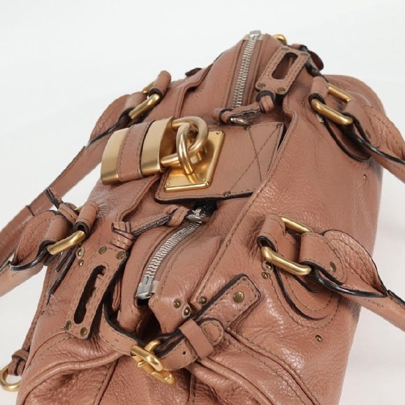 Pre-owned Vintage Chloé Paddington Bag – Rare Pink Leather, Oversized Lock & Key