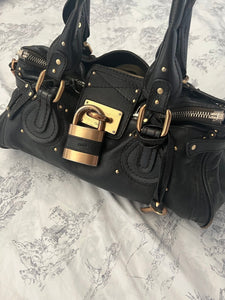 Pre-owned Black Chloé Paddington Bag – Gold Hardware